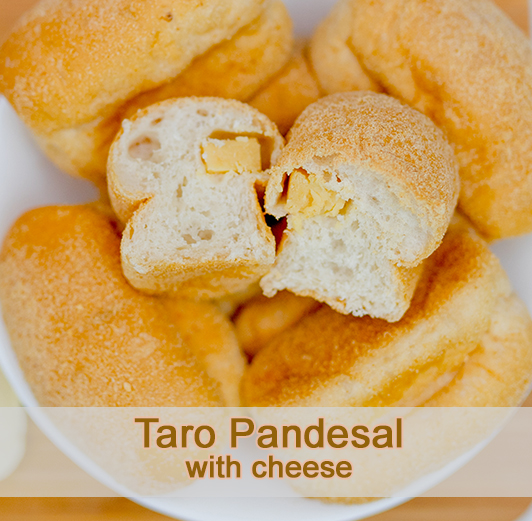 Taro Pandesal with Cheese