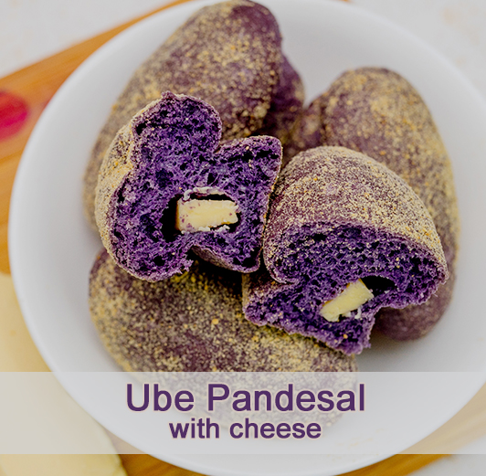Ube Pandesal with Cheese